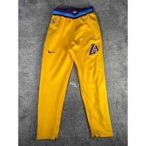 Nike LA Lakers Authentic Team Issued Warm-Up Button Pants Size Medium Men Yellow